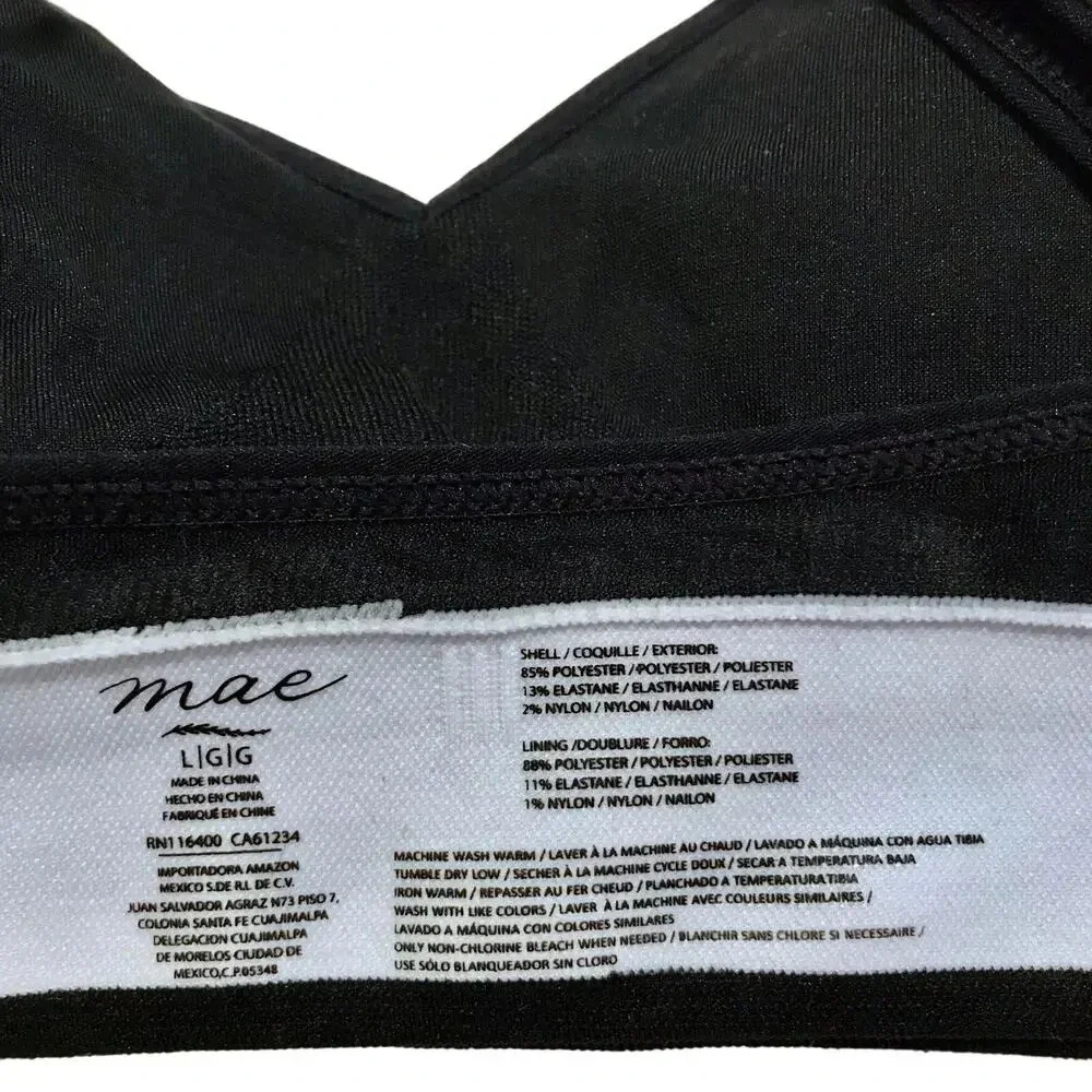 Mae NWOT Pull On Sports Bra Women L